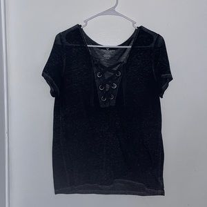 American Eagle Lace Up Shirt